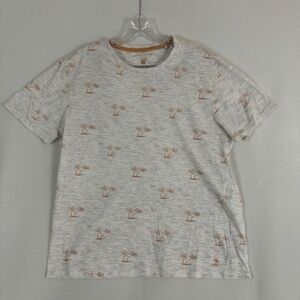 Denim and Flower palm tree beach island t shirt Slim Fit